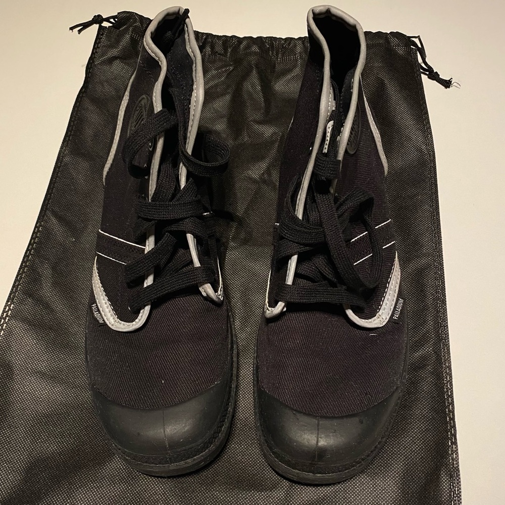 Palladium Black and Gray Boots